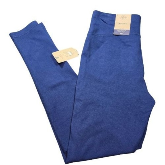 St. John's Bay Pants - St Johns Bay Womens Blue Tummy Control High Waist Active Leggings Size S New